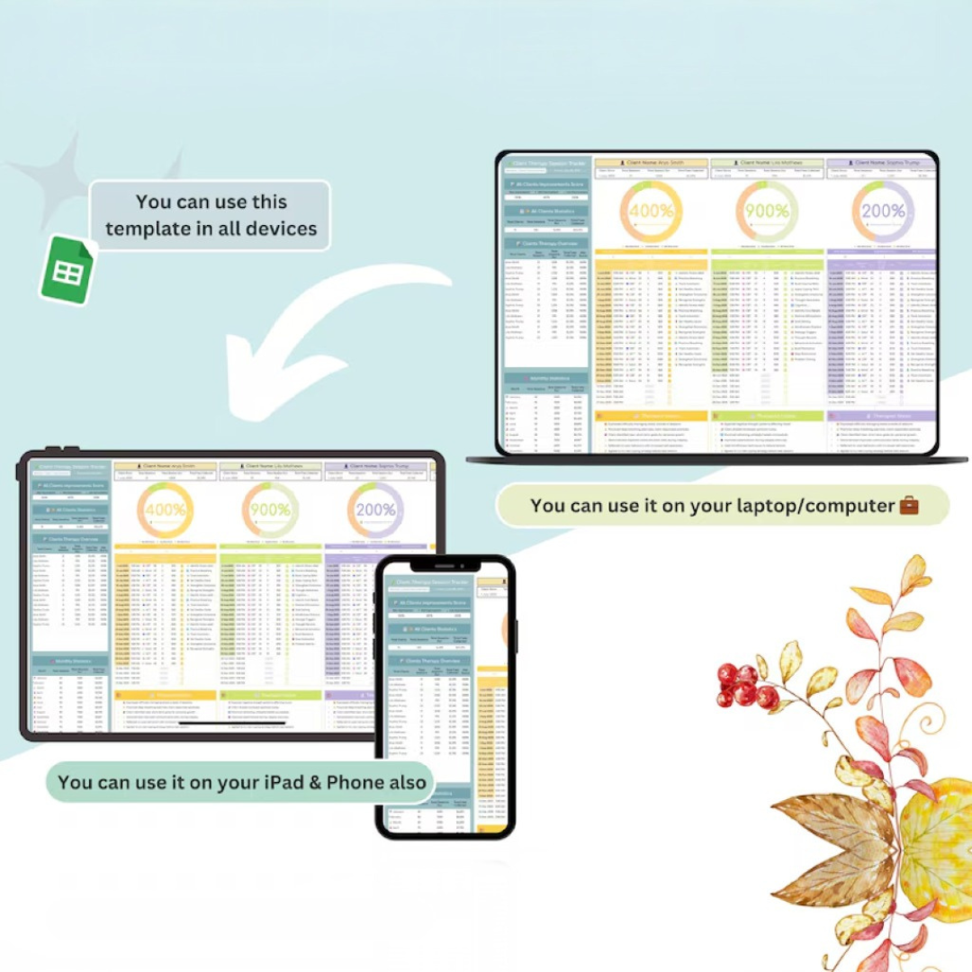 Therapist session tracker - therapy client tracker - therapist tracker - session tracker - therapist organizer - therapist planner - therapy