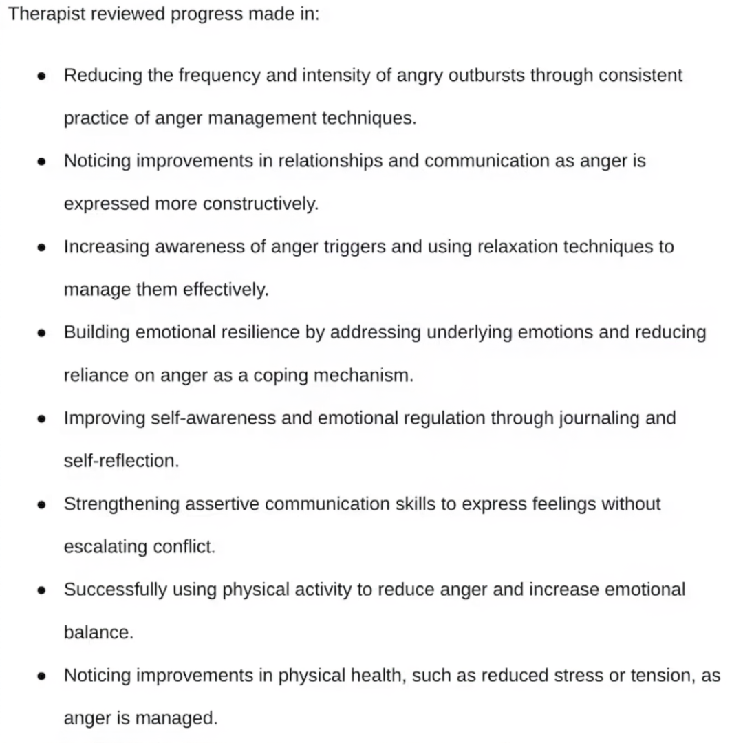 Therapy Progress Note Statements | Therapeutic Interventions Resource Counselor Documentation Workbook Therapist Worksheet Treatment Session