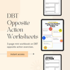 DBT Opposite Actions Worksheet - Printable PDF (Adults & Teens)