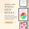 Whole Shop Bundle, 4,000 Therapy Worksheets Bundle, Mental Health Resources, Current & Future Resources, Lifetime Access