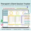 Therapist session tracker - therapy client tracker - therapist tracker - session tracker - therapist organizer - therapist planner - therapy