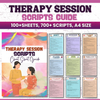 Therapy Session Scripts Guide, 100+ Sheets, Psychotherapy Tools, Mental Health Guided, Specific Therapy Techniques, Therapist Session