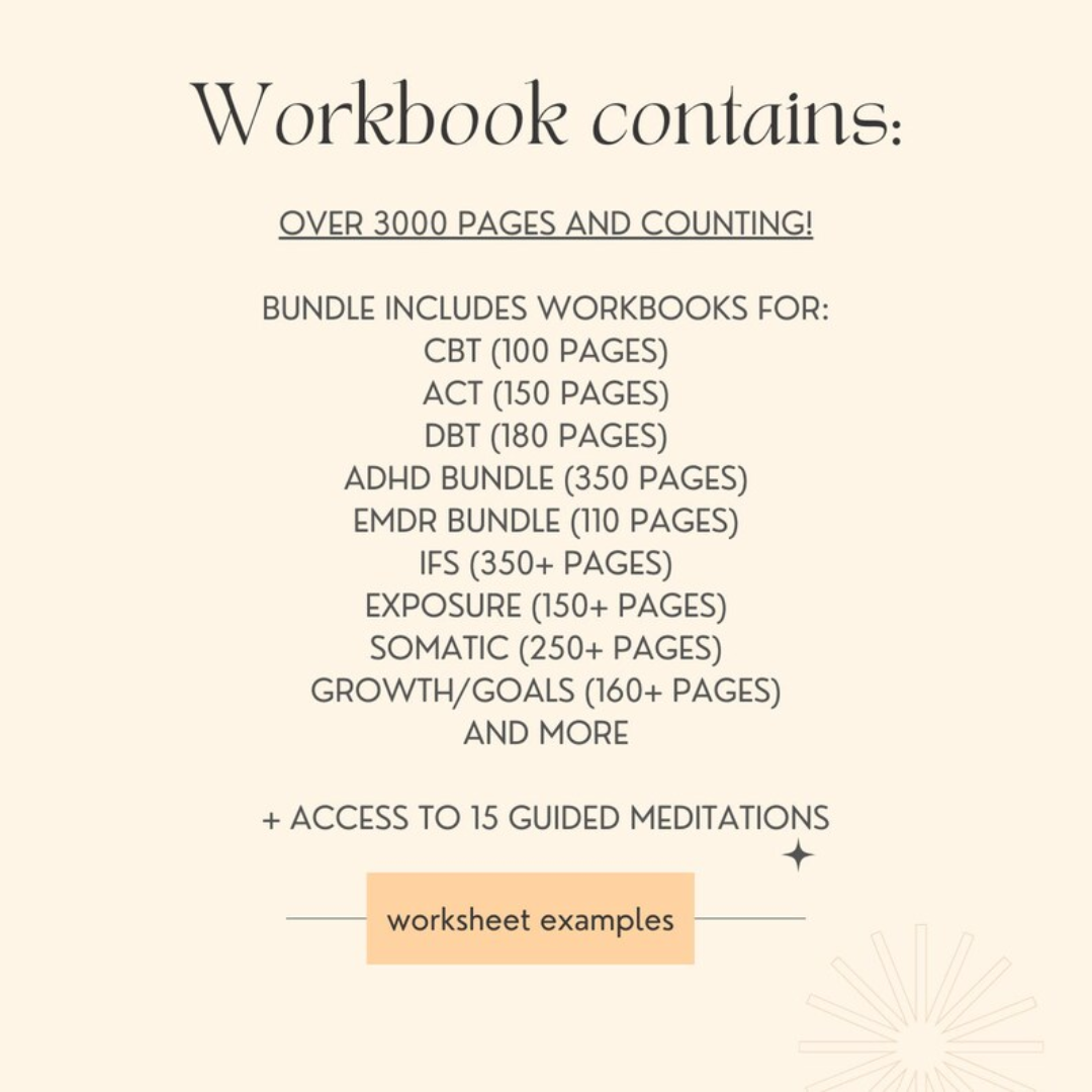 4000+ Whole Shop Therapy Worksheets Bundle: Mental Health Resources (Digital Download)