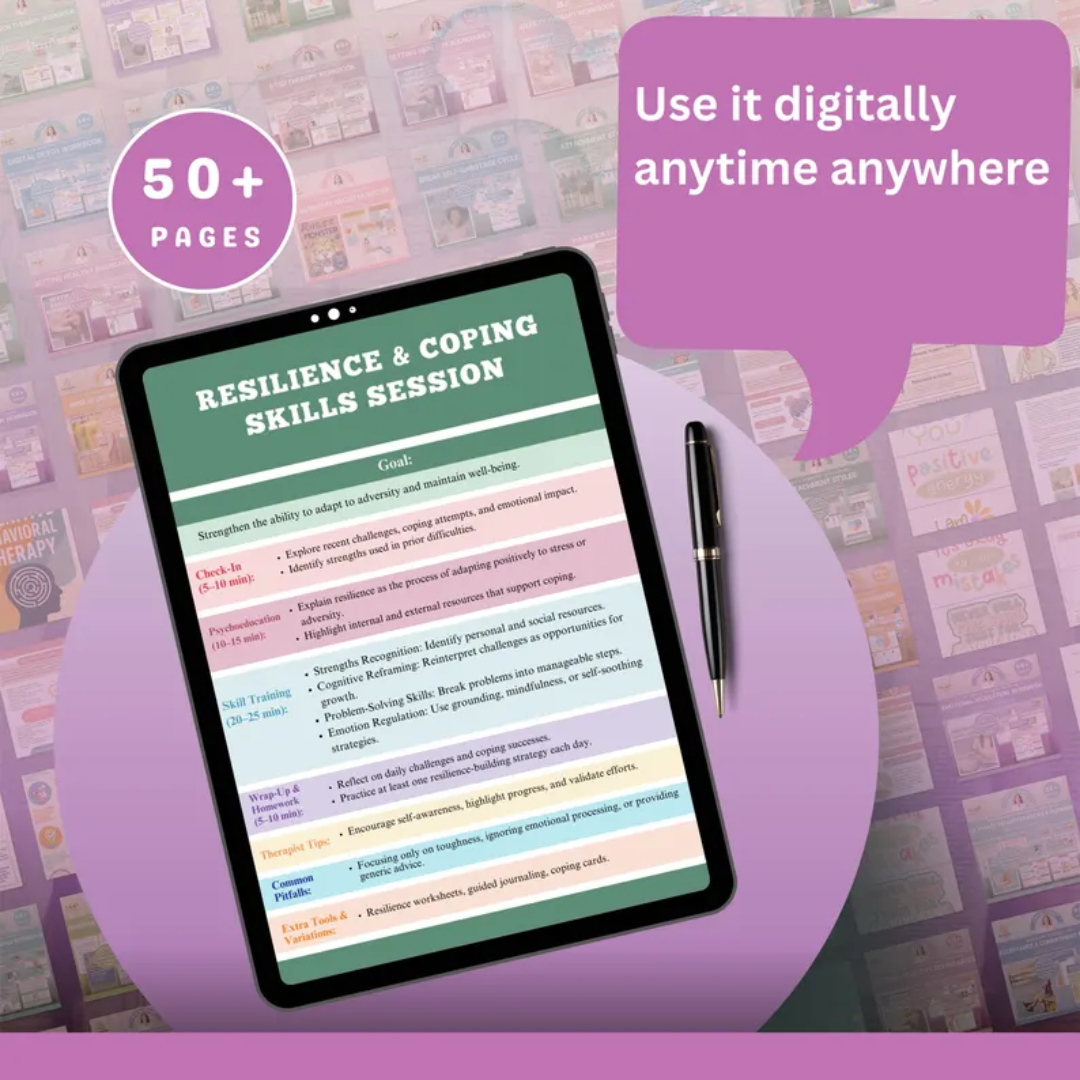 Therapy Interventions Guide, 50+ Topics Session Plan, Mental Health Techniques, Counseling Notes, Psychotherapy Cheat Sheets, CBT, DBT Tools